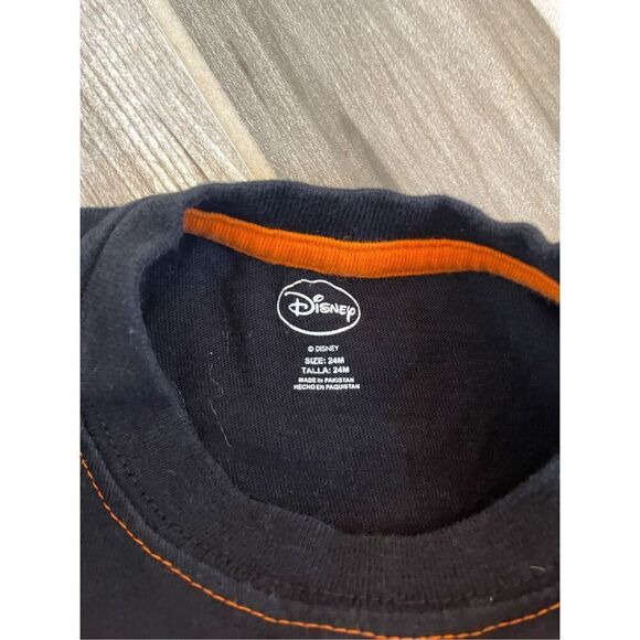 Disney Toddler Baby 24M Orange Black Mickey Mouse Halloween Tee Pumpkin - Picture 3 of 4